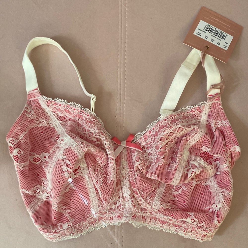 Panache Sophie Maternity Nursing Bra White & Pink